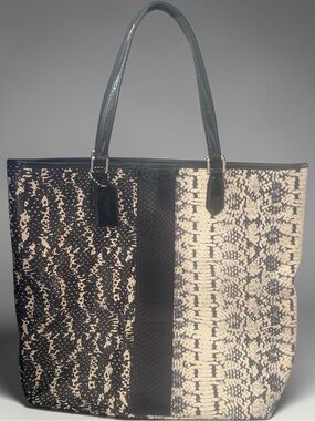 Coach Large Exotic Mix Print Tote  Model F31023 EUC #37